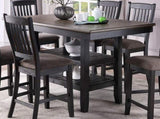 1pc Cunter Height Dining Table Dark Coffee Finish Kitchen Breakfast Dining Room Furniture Table w 2x B01183547