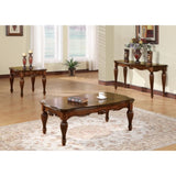 ZUN Cherry Rectangle Coffee Table with Turned Legs B062P189098
