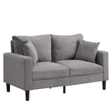 57 " High Resilience Loveseat Sofa, Wooden Frame 2 Seat Sofa, Comfy , Small Space Saving Modern W2297P264496