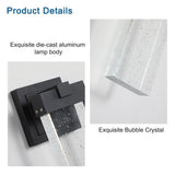 Outdoor waterproof transparent LED crystal wall lamp with light sense 05453058