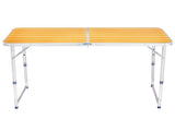 4Ft Portable Multipurpose Folding Table wood grain color 36163204