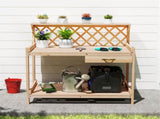 24" Ergonomic Height Gardening Table, 176 LBS Tabletop Capacity Plant Display Stand 88934447