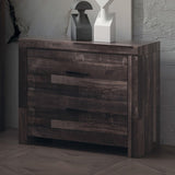 Contemporary Oak Finish Wooden Nightstand Two Drawers Storage Bedroom Furniture 1pc Beside Table B011P317179