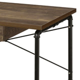 Weathered Oak and Black 1-drawer Writing Desk B062P184540