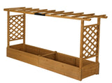 Raised Garden Bed with Trellis, Hanging Roof, Planter Box, Drainage Holes, Vertical Plant Container 20209216