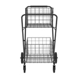 Extra Jumbo Shopping Cart,2 Layers Grocery Cart on Wheels, Foldable Utility Shopping Carts with 41132603