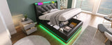 Twin size Upholstered, 360 surround LED function, Buttons/Apps/Remote Control, hydraulic storage N736P188805B