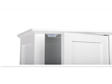 Storage Bathroom Cabinet, 2-Door Bathroom High Cabinet, White 03996531