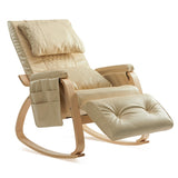MASSAGE Comfortable Relax Rocking Chair Cream White W60741970