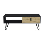 ZUN Huna Coffee Table with Hairpin Legs and Ample Storage Drawer B200P173213