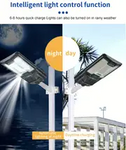 ZUN Solar Street Lights Outdoor, Parking Lot Lights with 181PCS LED Beads , IP65 Waterproof Solar Flood W1592P190016