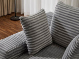 Oversized Chaise Lounge Chair Cozy Cloud Couch, Modern Plush Corduroy Upholstered Sleeper Sofa W3723P345160