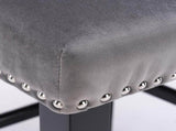 Furniture,Contemporary Velvet Upholstered Wing-Back Barstools with Button Tufted Decoration and 56021290