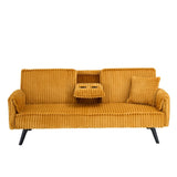 Minimalist style, straight-line corduroy sofa suitable for sitting and lying in the living room and W1658P251973