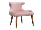 Lindale Contemporary Velvet Upholstered Nailhead Trim Accent Chair, Pink T2574P164506