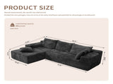 Modular Couch, Boneless Sofa for Living Room, Fluffy Comfy Couch with Deep Seat, Modular W3653P555773