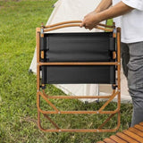 54.5*58*73.5cm Large Aluminum Frame 600D Khaki Oxford Fabric Loading 100kg Imitation Wood Grain 73104265