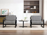 Mid-Century Modern Fabric Lounge Chair, Single Sofa Chair Armrests, Upholstered Lounge Chair W1249P479873