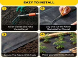 3 x 300ft Weed Barrier Landscape Fabric - 3.2OZ Heavy Duty Driveway Fabric, Woven Weed Control 12770700