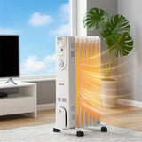 1500W Electric Space Heater - 3 Heating Modes, Silent Operation, Wheel & Handle for Easy Movement, 26901798