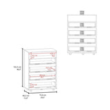 Tokio 4 Drawer Dresser with Open Shelf, Stained Walnut B128P343765