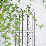 2 Pack Metal Garden Trellis 86.7" x 19.7" Rustproof Trellis for Climbing Plants Outdoor Flower W1586P268024