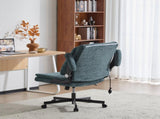 Criss Cross Legged Office Chair with Flip-Up Back Built-In Dynamic Airbag Lumbar Support, Wide Seat 50529061
