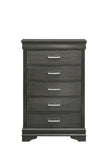 ZUN Modern 5 Drawers Chest made with Wood in Gray 733569277797