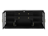 U-Style 58.3" Modern Buffet Sideboard with 4 Doors & 2 Drawers, Adjustable Shelves, Power Outlet, N711P437648B