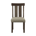 ZUN Classic Brown Finish Dining Chairs Set of 2, Upholstered Seat Nailhead Trim Wooden Dining Kitchen B011P248298