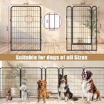 ZUN 16 Panels Heavy Duty Metal Playpen with door,39.37"H Dog Fence Pet Exercise Pen for Outdoor 36371520