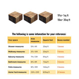 30 PCS Interlocking Deck Tiles Checker Pattern, 12" x 12" Square Yellow Acacia Hardwood Outdoor 48448953