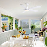 52" White Lowe Profile Ceiling Fan with Light W1367P247075