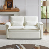 Modern Fabric Convertible Loveseat Sleeper Sofa Couch with Adjustable Backrest, 2 Seater Sofa With W1123P283641