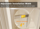 44-48" x 72" Tempered Glass with Explosion Proof Film, Aluminum Frame Double Sliding Shower Door, W1675P484411