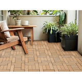 Wood Plastic Composite Deck Tiles Set of 20pcs, Composite Decking Resist Rust, Patio Flooring 59176872