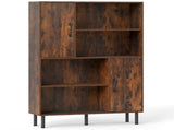 4-Tier Open Shelf Storage Cabinet with 2 Doors, 176 LBS Total Capacity for Entryway & Living 62237711