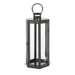 ZUN FRANK 23"H STAINLESS STEEL LANTERN 72191.00BLK