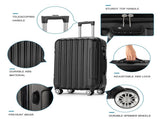 Vertical pattern four-in-one universal wheel with handle trolley case 16in 20in 24in 28in ABS 49806101