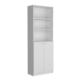 Home 2-Door Bookcase, Modern Storage Unit with Dual Doors and Multi-Tier Shelves -White -Office B070137830