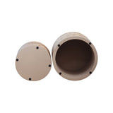 Nesting Coffee Table Set of 2, Modern Round Coffee Table, Wooden Circle Accent Tables for Small W1435P254287