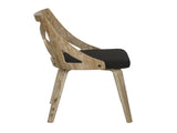 Chair in White Washed Wood and Charcoal Fabric - Set of 2 B202P223451