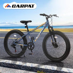 ZUN S24109 Elecony 24 Inch Fat Tire Bike Adult/Youth Full Shimano 7 Speeds Mountain Bike, Dual Disc W1856107355