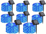 8-piece set of blue solar fairy light string, 330 LED outdoor solar Christmas lights, 8 modes of 91937199