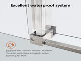 56-60" W * 74" H Frameless Single Sliding Shower Doors, Bathroom Sliding Shower Door, 5/16" W1552P345052