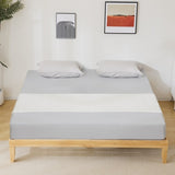 Basic bed frame painted pine wood original color King 202*192*30.5cm wooden bed single bed 18748847