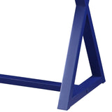 Twilight Blue 1-Drawer Writing Desk with X-shaped Base B062P185658