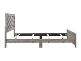 Contemporary Rustic Gray Finish Queen Size Panel Bed Wooden Bedroom Furniture 1pc, Bed in a Box B011P250482