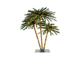 3-Piece Pre-Lit Palm Tree Set - 4/5/6ft Heights, 930 Warm White LEDs, Green PVCMetal 88432254