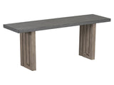 Uniquely Designed Oak Veneer Console Table with Distinctive Side Shapes, Suitable for N711P241282M